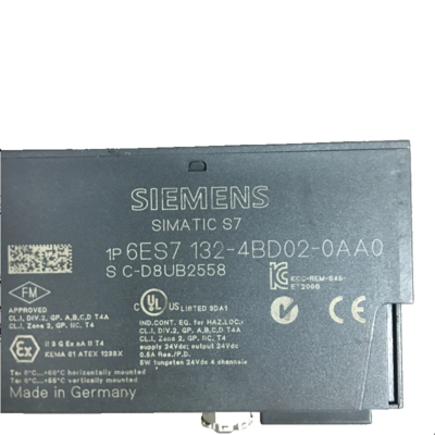 4 डिजिटल आउटपुट के साथ टिकाऊ इलेक्ट्रॉनिक एम्पलीफायर 24V DC 0.5A आउटपुट करंट सीमेंस सिमैटिक ET 200S 6ES7132-4BD02-0AA0
