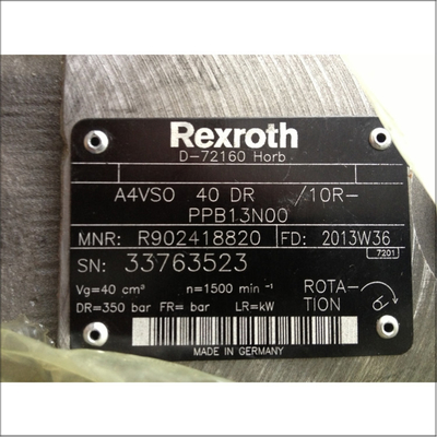 پمپ هیدرولیک مکانیکی و بادوام Bosch Rexroth A4VSO40DR 10R-PPB13N00 برای کاربردهای صنعتی