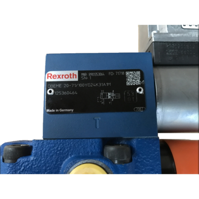 Valvola proporzionale Rexroth DBEME20-7X/100YG24K31A1M in ghisa Controllo ad alta precisione Alte prestazioni Blu