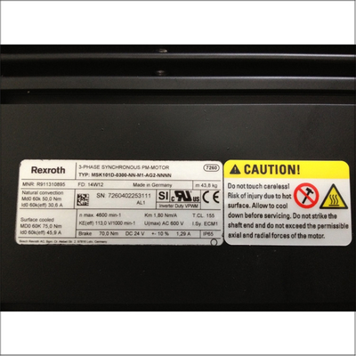 Rexroth MSK101D-0300-NN-M1-AG2-NNNN Servo Motor For Industrial Automation And Efficiency Cast Iron Material Nonstandard